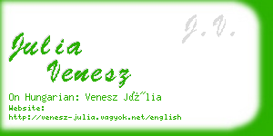 julia venesz business card